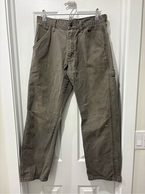 Rustler Cargo Pants Olive Brown Men’s 31x29 distressed